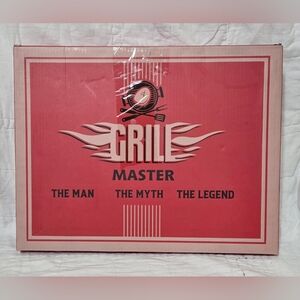 Grille Master BBQ Set for Grandpa Includes Apron & Tray NWT Great Gift!!!